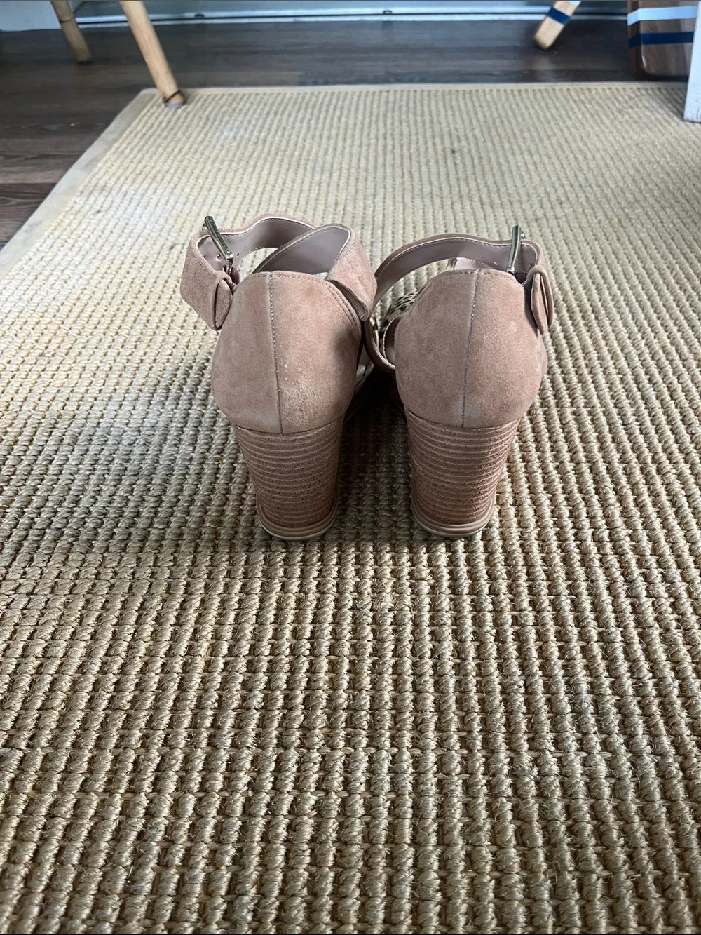 Dr. Scholls Tan and Cheetah Wedge Heeled Sandals